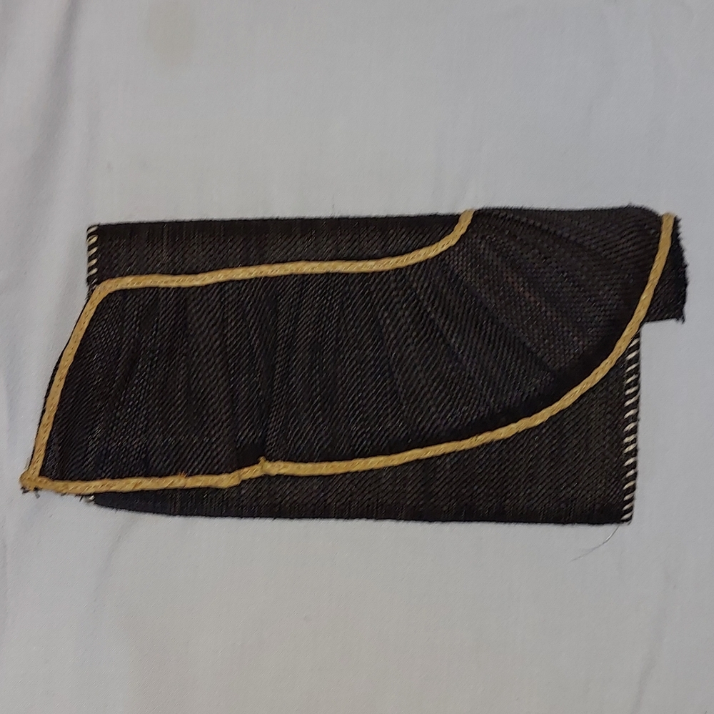Mud Pie Handwoven Straw Clutch Boho Chic